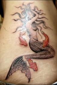 pásová strana farba morská panna brokát Squid tetovanie obrázok