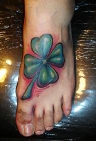 Modellu di tatuaggi di clover irlandese di quattru fogli di Instep 113208 - trè disegni di tatuaggi di clover irlandese verdi