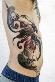 side rib dream painting is very realistic Color Eagle Tattoo Pattern
