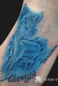 Inspirierendes Blauwild-Buchstabe-Tätowierungs-Muster