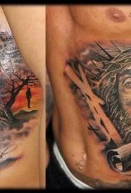 I-Waist Side Isitayile seNkolo yoJesu umzobo we tattoo