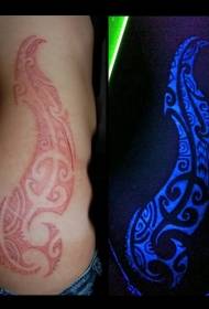 padrão de tatuagem de totem fluorescente de cintura