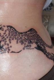 Taille Lafen Gepard mat rosa gespaute Tattoo Muster