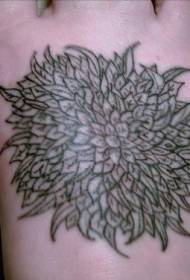 female instep personality complex flower tattoo pattern