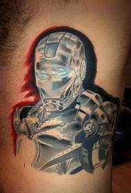 male waist side color iron man tattoo pattern