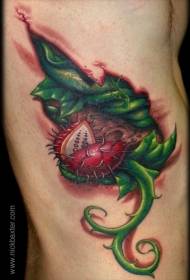 Талия сторона потрясающий цветной хищник татуировки