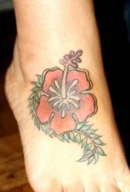 inferieure hibiscus tattoo patroon