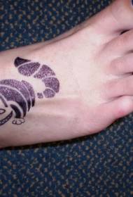Collo del fumetto Modello di tatuaggio del gatto dell'inchiostro