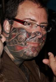 мужская половина лица цвет рисунок рисунок татуировки