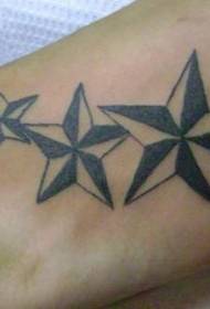 piede nero grigio tre tre immagini di tatuaggi a stella a cinque punte