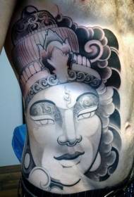 strona talii niedokończona statua tatuażu hinduskiego Buddy
