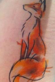 okhalweni side elula okuzenzakalelayo umbala fox tattoo iphethini
