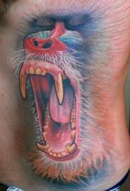 costolature laterali di colore enorme babbuino avatar tattoo pattern