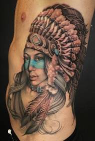 talio Flanka koloro moderna tradicia stilo sexy virino tatuaje