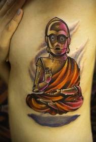 Бел тарап кызыктуу индус стили Будда тату үлгүсү