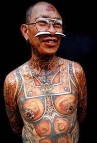 Motif complet de tatouage pour le corps et le visage
