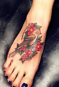 a beautiful little swallow tattoo picture of the instep