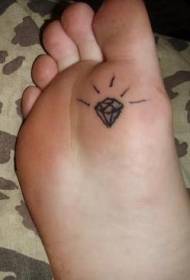 estándar de tatuaxe de diamante simple e brillante