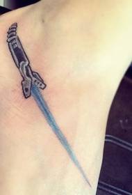 mahait nga asul nga light light sword tattoo 113119 - instep asul nga rosas nga pattern sa tattoo