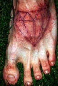 nárt krvavý diamant řezané maso tetování vzor
