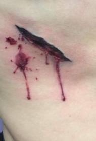 struk strani ljudi jeziv uzorak tetovaže rane u boji