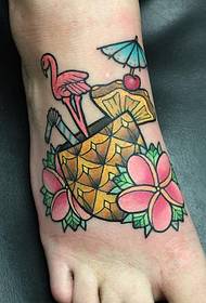 instep school flamingo cup kukkamaalattu tatuointikuvio