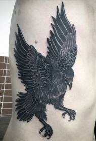 бічні ребра чорний ворон особи татуювання візерунок
