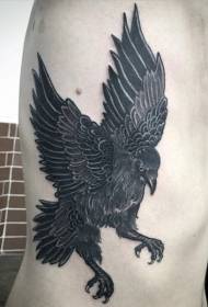 upande ubavu mweusi jogoo tattoo mfano