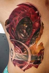 sidoribb skräckstil onda blodiga döda tatueringar tatuering