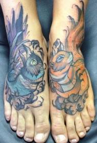 umbala we-Instep kunye ne-squirrel tattoo