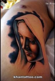 v páse moderný štýl farebný svätý portrét tetovanie