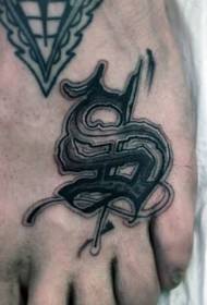 collo del tatuaggio nero grigio simbolo speciale tatuaggio