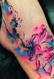 Instep model tatuazhi me bojë spërkatje me ngjyra