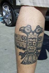 motif de tatouage d'aigle bicéphale Zitke totem