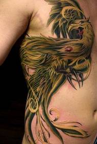 e verdhë e bukur e artë e burrit foto tatuazh phoenix