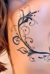 женское плечо простой дизайн тотем тату