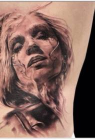 waist side brown Mexican indigenous female tattoo picture
