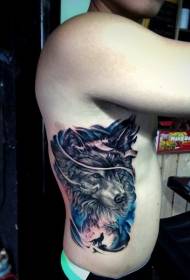 motif de tatouage tête de loup