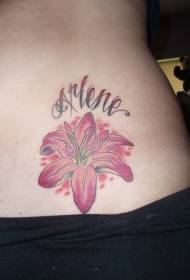 ženski struk bočne boje ljiljana tetovaža uzorak