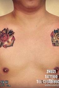 shoulder point anchor anchor tattoo pattern