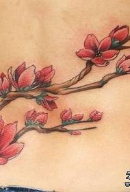 tetoválás: hát derék cseresznye tetoválás mintás kép