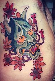 የጎን ወገብ ባህላዊ prajna maple painted tattoo tattoo
