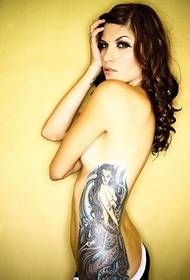 Schéinheet Side Taille Charme Mermaid Tattoo Bild