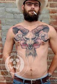 modello di tatuaggio testa di pecora freddo coraggio degli uomini