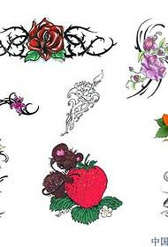 La barra dello spettacolo del tatuaggio ha raccomandato una serie di modelli di tatuaggi floreali a vita