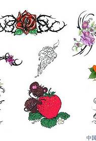 Tattoo show bar recommended a set of waist flower tattoo patterns