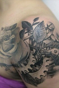 sjaal rose gear tattoo patroon 114484-schouder mooie vleugels totem tattoo