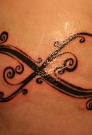 cintura infinito símbolo flor videira tatuagem padrão