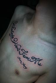 Modello di tatuaggio del corpo tatuaggio moda petto