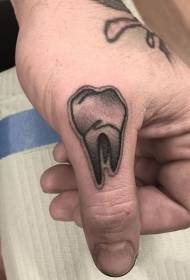 白の完全な歯のタトゥーパターンについて歯パターンタトゥー